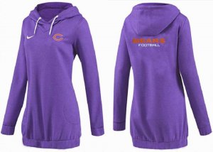 Women Chicago bears Logo Pullover Hoodie-024