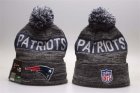 Patriots Team Pride Gray Knit Hat With Pom YP