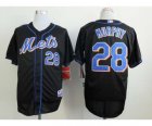 MLB new york mets #28 murphy black jerseys