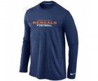 Nike Cincinnati Bengals Authentic font Long Sleeve T-Shirt D.Blue