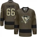 Pittsburgh Penguins #66 Mario Lemieux Green Salute to Service Stitched NHL Jersey