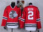NHL Chicago Blackhawks #2 Duncan Keith Red(White Skull) 2014 Stadium Series 2015 Stanley Cup Champions jerseys