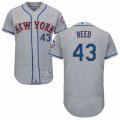 Men's Majestic New York Mets #43 Addison Reed Grey Flexbase Authentic Collection MLB Jersey