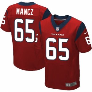 Mens Nike Houston Texans #65 Greg Mancz Elite Red Alternate NFL Jersey