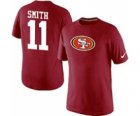 Nike San Francisco 49ers 11 SMITH Name & Number T-Shirt Red