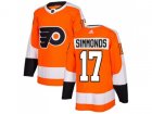 Youth Adidas Philadelphia Flyers #17 Wayne Simmonds Orange Home Authentic Stitched NHL Jersey