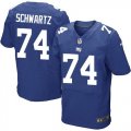 Nike New York Giants #74 Geoff Schwartz Royal Blue Jerseys(Elite)