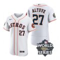 Astros #27 Jose Altuve White Nike 2022 World Series Flexbase Jersey