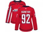 Women Adidas Washington Capitals #92 Evgeny Kuznetsov Red Home Authentic Stitched NHL Jersey