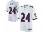 Mens Nike Baltimore Ravens #24 Brandon Carr Limited White NFL Jersey