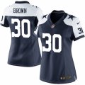 Women's Nike Dallas Cowboys #30 Anthony Brown Limited Navy Blue Throwback Alternate NFL Jersey