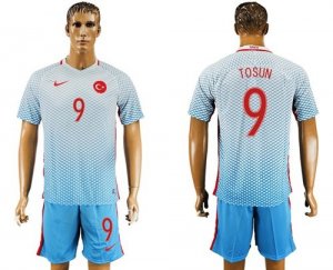 Turkey #9 Tosun Away Soccer Country Jersey