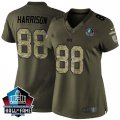 Women Indianapolis Colts #88 Marvin Harrison Green Salute To Service Jersey