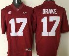 NCAA Alabama Crimson Tide #17 Kenyan Drake Red Stitched Jersey