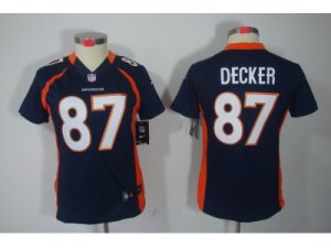 Nike Women NFL Denver Broncos #87 Eric Decker Blue Jerseys