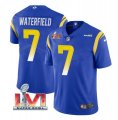 Nike Rams #7 Bob Waterfield Royal 2022 Super Bowl LVI Vapor Limited Jersey