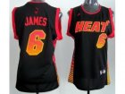 nba Women Miami Heat #6 LeBron James Black Vibe Fashion Swingman Jersey