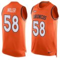 Nike Denver Broncos #58 Von Miller Orange Team Color Men Stitched NFL Limited Tank Top Jersey