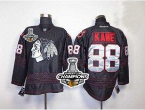 nhl jerseys chicago blackhawks #88 kane full black[2013 Stanley cup champions]