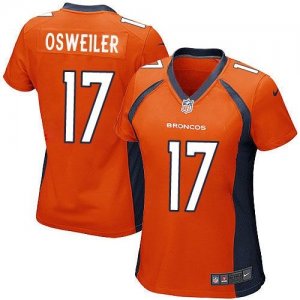 Women Nike Denver Broncos #17 Brock Osweiler Orange jerseys