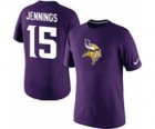 Nike Minnesota Vikings 15 Greg Jennings Name & Number T-Shirt Purple