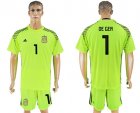 Spain 1 DE GEA Fluorescent Green Goalkeeper 2018 FIFA World Cup Soccer Jersey