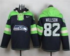 Nike Seattle Seahawks #82 Luke Willson Steel Blue Player Pullover Hoodie