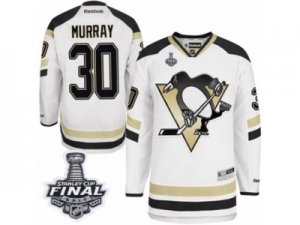 Mens Reebok Pittsburgh Penguins #30 Matt Murray Authentic White 2014 Stadium Series 2017 Stanley Cup Final NHL Jersey