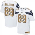 Nike Seattle Seahawks #89 Doug Baldwin White Men's Stitched NFL Elite Gold Jersey