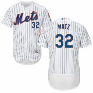 Men\'s Majestic New York Mets #32 Steven Matz White Flexbase Authentic Collection MLB Jersey