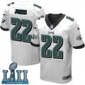 Men Nike Philadelphia Eagles #22 Sidney Jones White 2018 Super Bowl LII Elite Jersey