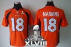 Nike Denver Broncos #18 Peyton Manning Orange Team Color Super Bowl XLVIII NFL Limited Jersey