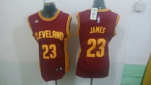 women nba cleveland cavaliers #23 james red jerseys