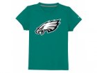 nike Philadelphia eagles authentic logo youth T-Shirt light green