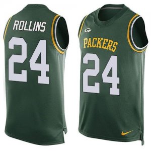 Nike Green Bay Packers #24 Quinten Rollins Green Team Color Men Stitched NFL Limited Tank Top Jersey