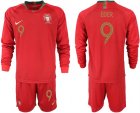Portugal 9 EDER Home 2018 FIFA World Cup Long Sleeve Soccer Jersey