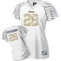 Women Minnesota Vikings #28 Peterson Zebra Field Flirt Fashion J