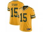 Mens Nike Green Bay Packers #15 Bart Starr Limited Gold Rush NFL Jersey