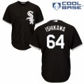 Men's Majestic Chicago White Sox #64 Travis Ishikawa Replica Black Alternate Home Cool Base MLB Jersey