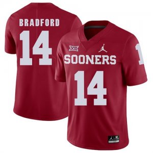 Oklahoma Sooners #14 Sam Bradford Red College Football Jersey