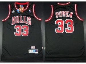 nba Chicago Bulls #33 Scottie Pippen Black Jerseys