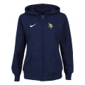 Women NEW Minnesota Vikings Ladies Tailgater Full Zip Hoodie Blue