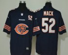 Mens Chicago Bears #52 Khalil Mack Navy Blue 2020 Big Logo Number