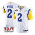 Nike Rams #2 Robert Woods White 2022 Super Bowl LVI Vapor Limited Jersey