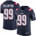 Mens Nike New England Patriots #99 Vincent Valentine Limited Navy Blue Rush NFL Jersey