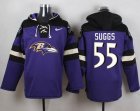 Nike Baltimore Ravens #55 Terrell Suggs Purple Player Pullover Hoodie