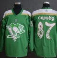 Penguins #87 Sidney Crosby Green 2019 St. Patrick's Day Adidas