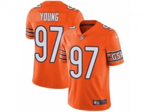 Mens Nike Chicago Bears #97 Willie Young Vapor Untouchable Limited Orange Rush NFL Jersey