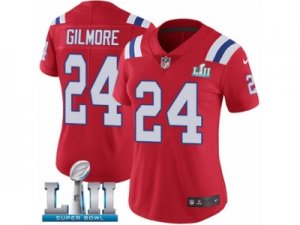 Women Nike New England Patriots #24 Stephon Gilmore Red Alternate Vapor Untouchable Limited Player Super Bowl LII NFL Jersey