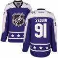 Mens Reebok Dallas Stars #91 Tyler Seguin Authentic Purple Central Division 2017 All-Star NHL Jersey